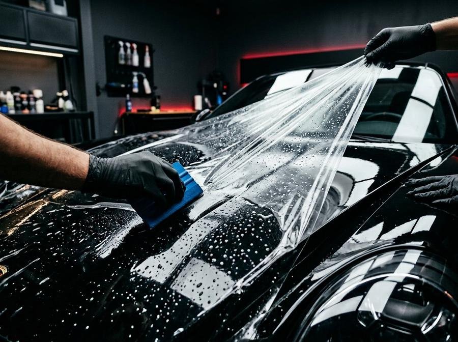 Paint Protection Film (PPF) at FJ AUTOS auto workshop, D.H.A. Phase 2, Karachi