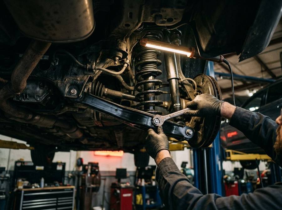 Suspension Service at FJ AUTOS auto workshop, D.H.A. Phase 2, Karachi